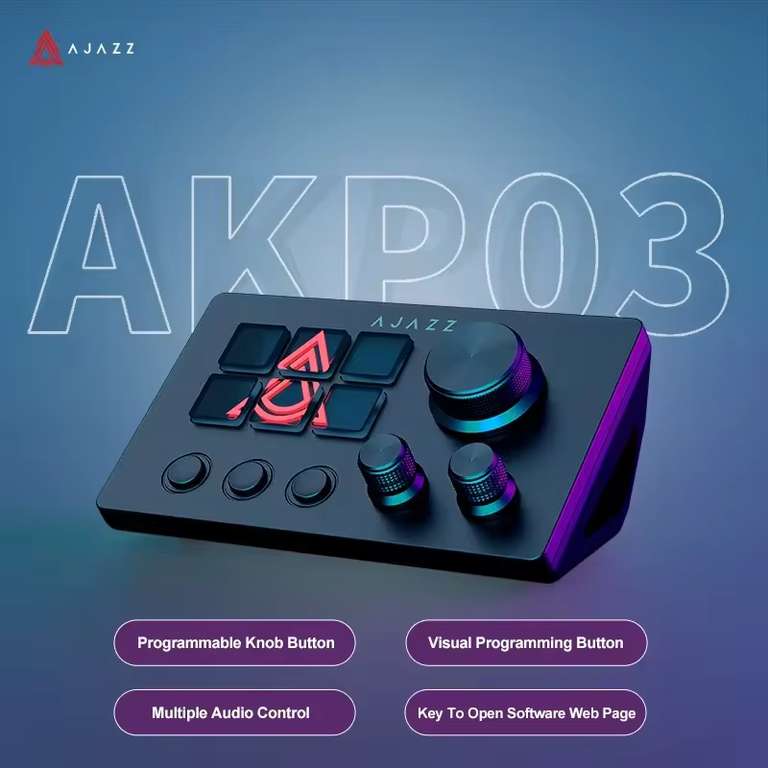 Ajazz AKP03E Desktop Helper Desk Console Panel - With Code - Sold by Ajazz Official Store