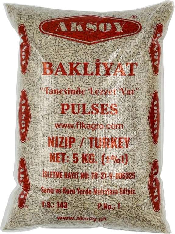 AKSOY Nuts Sunflower Seed Kernels Raw (No Shell) 5kg - (£9.83 max S&S)