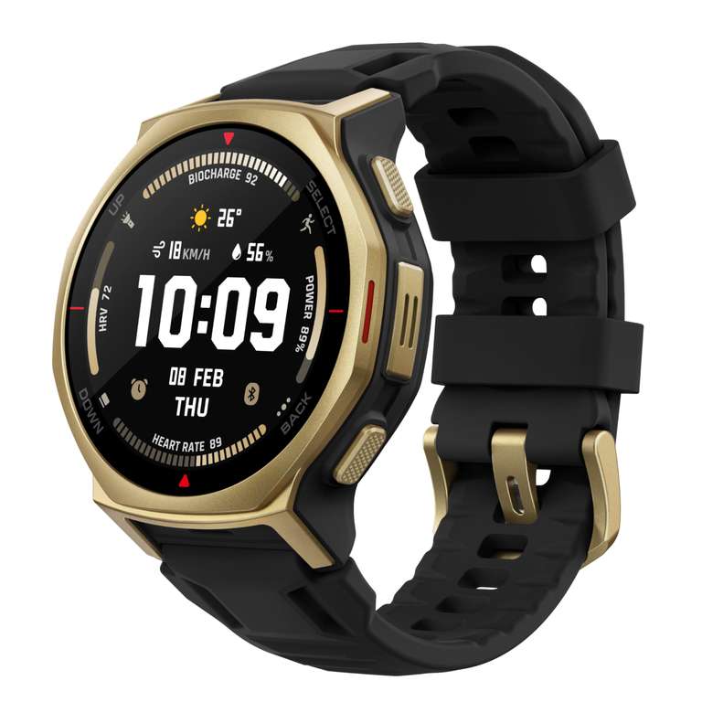 Amazfit T-Rex 3 Pro Outdoor Smart Watch 44mm Sapphire AMOLED Display + Flashlight, Ti Bezel, Dual Band GPS,17 Days Battery, 180+ Sports Mode
