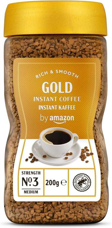 Amazon Gold Instant Coffee, Medium Roast, 200g, Rainforest Alliance Certified