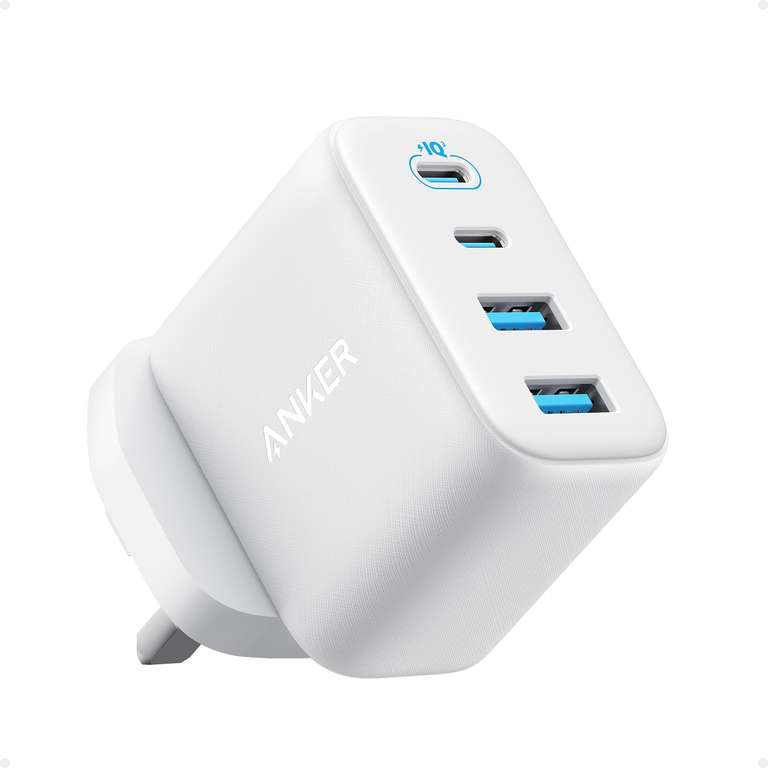 Anker Zolo 50W USB C Plug, 4-Port Fast Charger - Black / White - Prime Price - Sold by AnkerDirect UK FBA