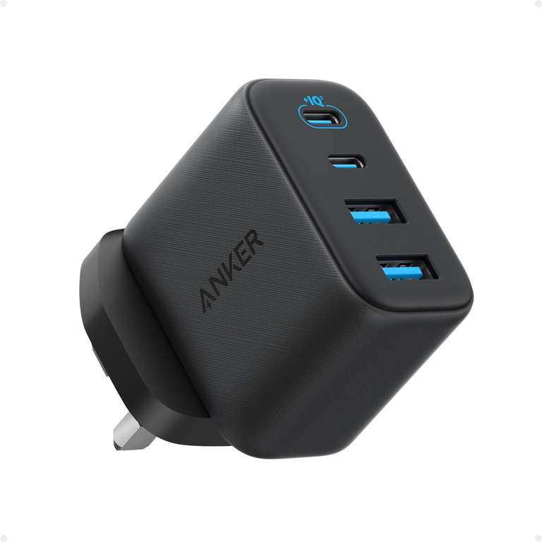 Anker Zolo USB C Charger Block, 4-Port Wall Adapter with 50W Max Output, 2 USB-C and 2 USB-A, Black / White sold by AnkerDirect UK