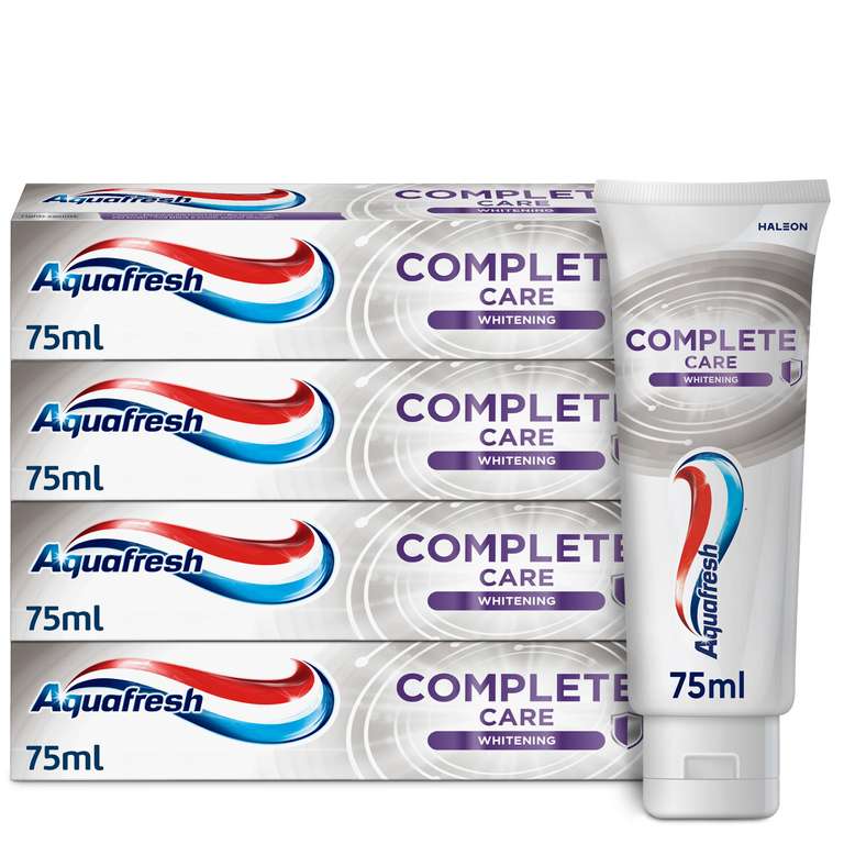 Aquafresh Complete Care Whitening Fluoride Toothpaste 4 x 75ml