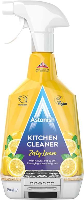 Astonish Kitchen Cleaner, Vegan and Cruelty Free and Blended with Natural Oils, Zesty Lemon, 750ml £3.80 x 4 £0.95 S&S
