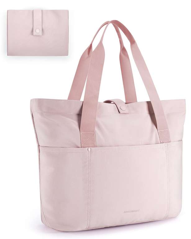Bagsmart Women's Foldable Tote Bag with Zipper, 16.5x6x14. Sold by HZJZ UK FBA