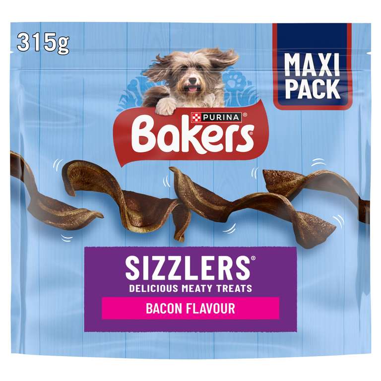 BAKERS Sizzlers Bacon Dog Treats 3 x 315g