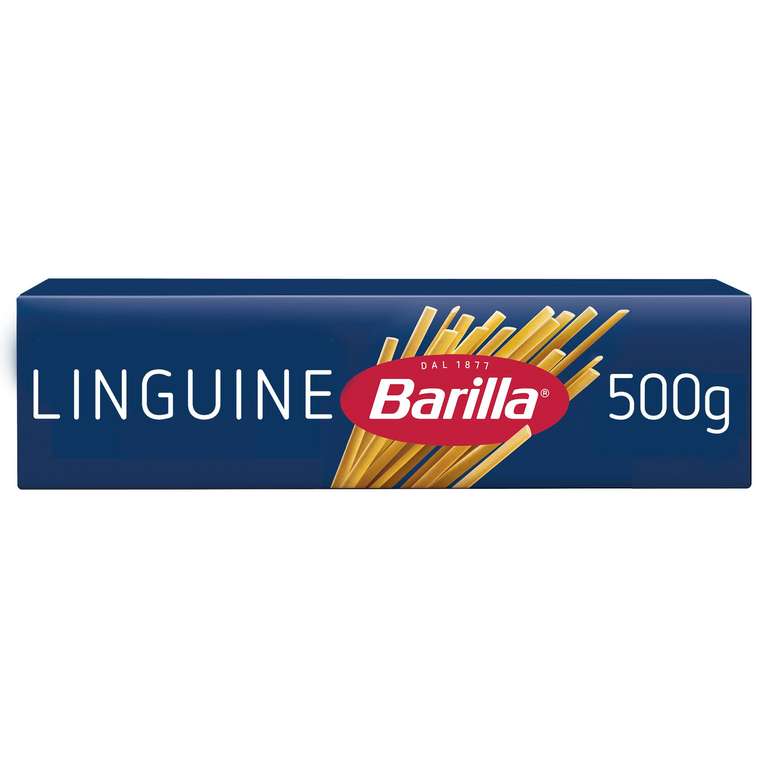 Barilla Linguine – Authentic Italian Pasta Made with Durum Wheat – Classic Long Shape Pasta - 500g, 85p (£3.20 for x4) with max S&S discount