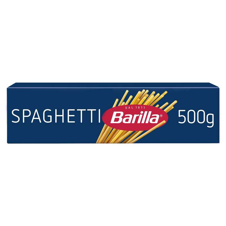 Barilla Spaghetti Pasta 500g – Italian Spaghetti Made with Durum Wheat Semolina
