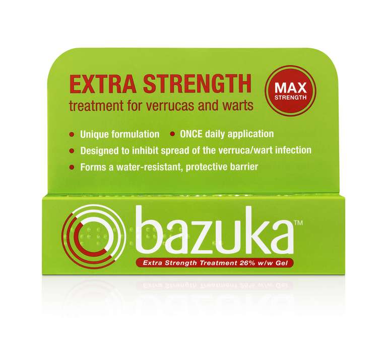 Bazuka Extra Strength Treatment Gel For Treatment and Removal of Verrucas & Warts, 6g - Discount at Checkout - £3.88 Max S&S