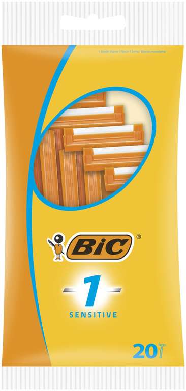 BIC 1 Sensitive Razors for Men - 3 X Pack of 20 (60 Razors in Total) - S&S £3.67