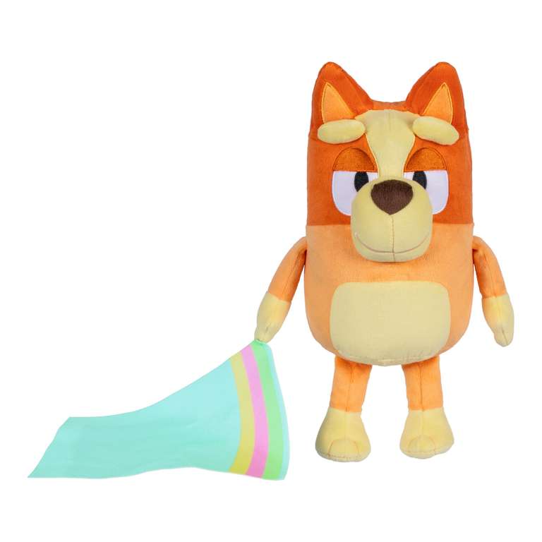 Bluey Sleepy Time Bingo 13 Inch Plush With Blanket, Press Bingo's Tummy To Hear 7 Fun Phrases