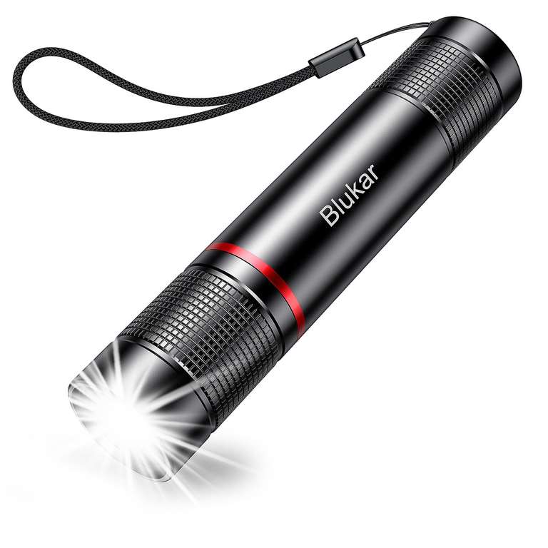 Blukar LED Torch Rechargeable, 2000L Super Bright Adjustable Focus Flashlight, 4 Lighting Modes - Sold By Flying-Store FBA