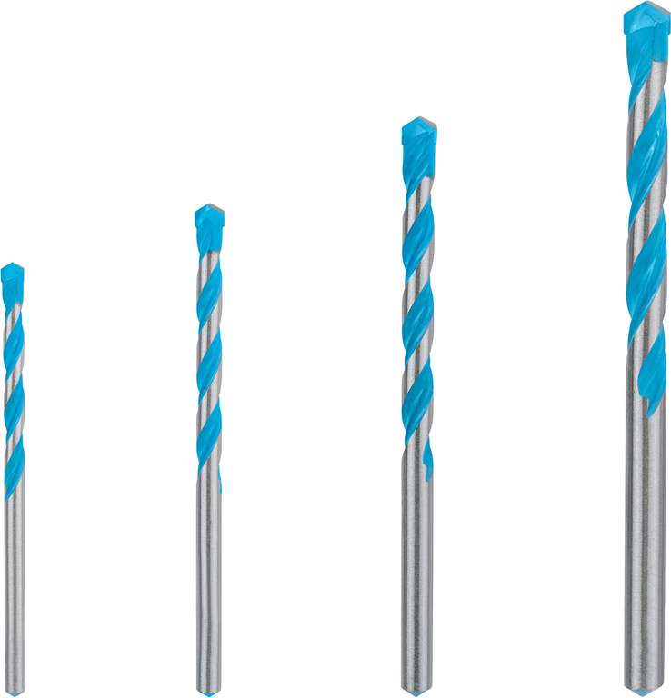 Bosch 4x EXPERT CYL-9 MultiConstruction Drill Bit Set (for Concrete, Soft tiles, Ø 4-8 mm, Professional Accessory Impact Drill/Driver)