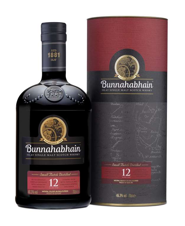 Bunnahabhain 12 Year Old Islay Single Malt Scotch Whisky, 70cl | 46.3% ABV £31.02 Max S&S