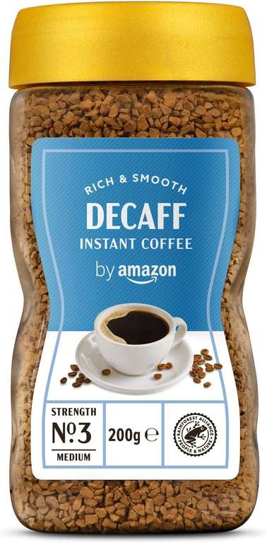 by Amazon Decaf Instant Gold Coffee, 200g - Rainforest Alliance Certified (£2.20 S&S)
