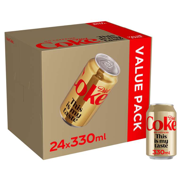 X2 Diet Coke No Caffeine, 24 x 330 ml (Total 48 Cans)