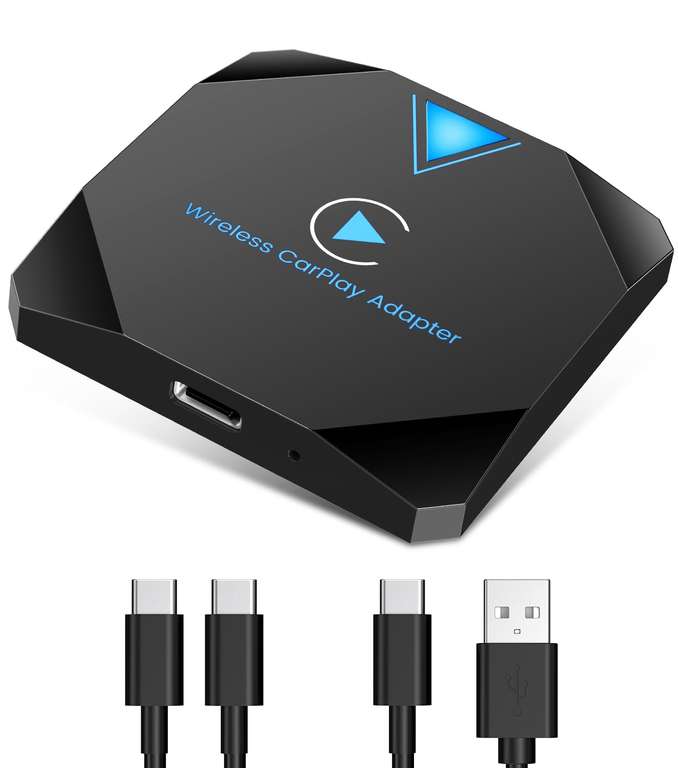 CarPlay Wireless Adapter for iPhone, Upgrade Wireless CarPlay Adapter UK, Plug & Play sold by DEQANG FBA