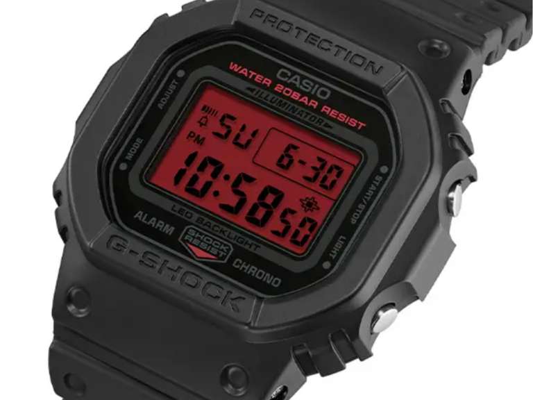 Casio G-Shock 5600 Series Watch DW-5600BBR-1ER with code at H.S.Johnson Jewellers