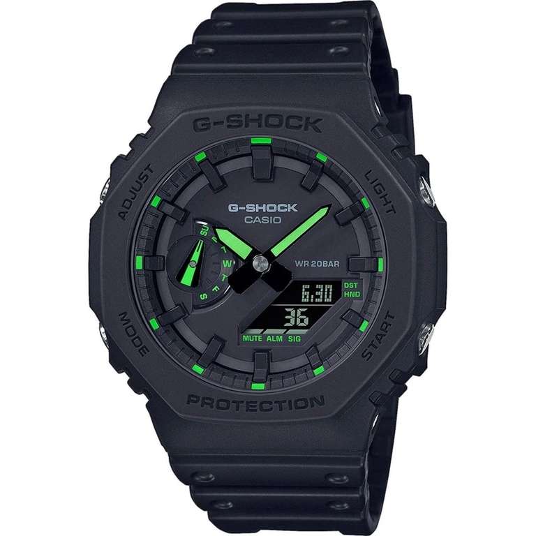 Casio G-Shock Carbon Core Octagon Series Watch, Model: GA-2100-1A3ER With Code - Sold by H.S.Johnson Jewellers