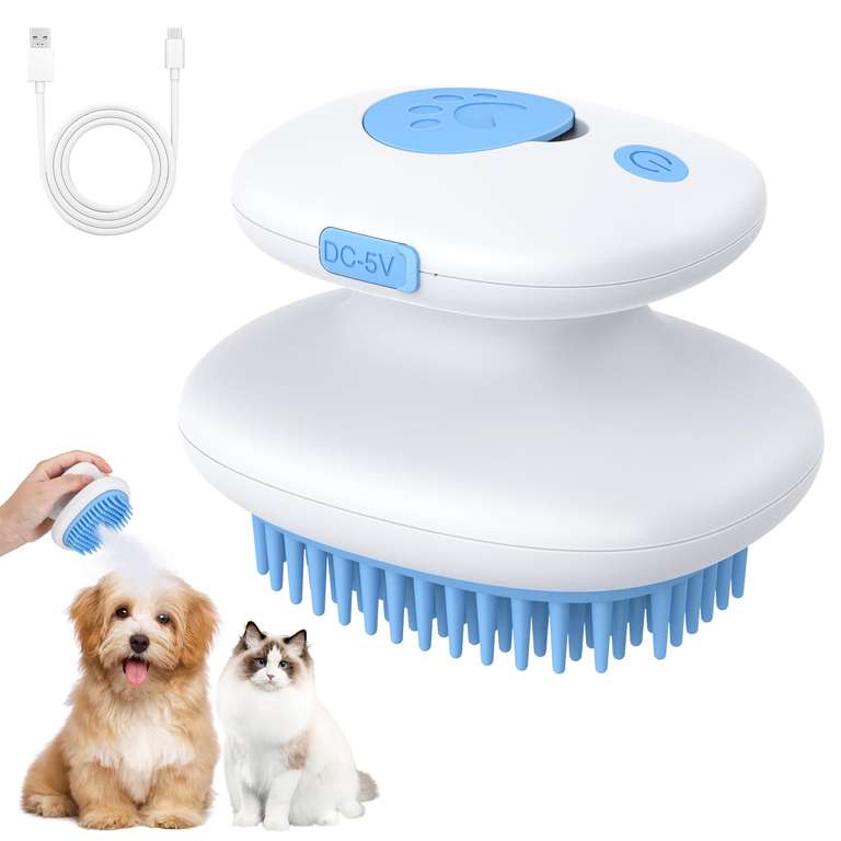 Cat 3 in 1 Steam Brush For Cats