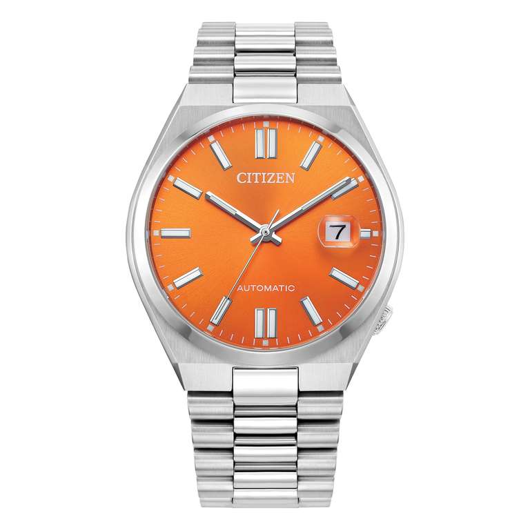 Citizen Men's Automatic Tsuyosa Sapphire Orange Watch