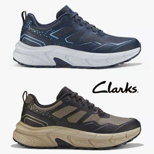 Clarks Mens Brockwood Trainers, Sizes 6-11 Olive or Navy - With Code