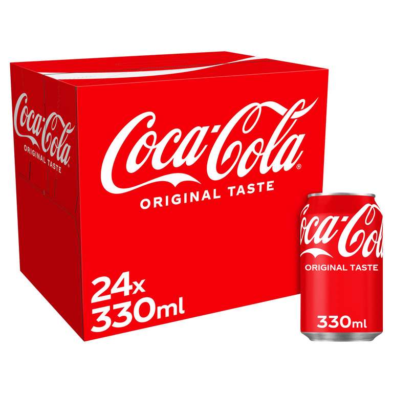 Coca-Cola Original Taste Soft Drink Cans, 24 x 330 ml