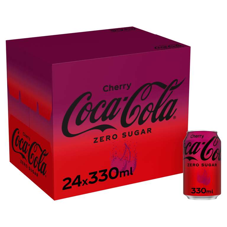 Coca-Cola Zero Sugar Cherry 24 x 330ml 2 for £15