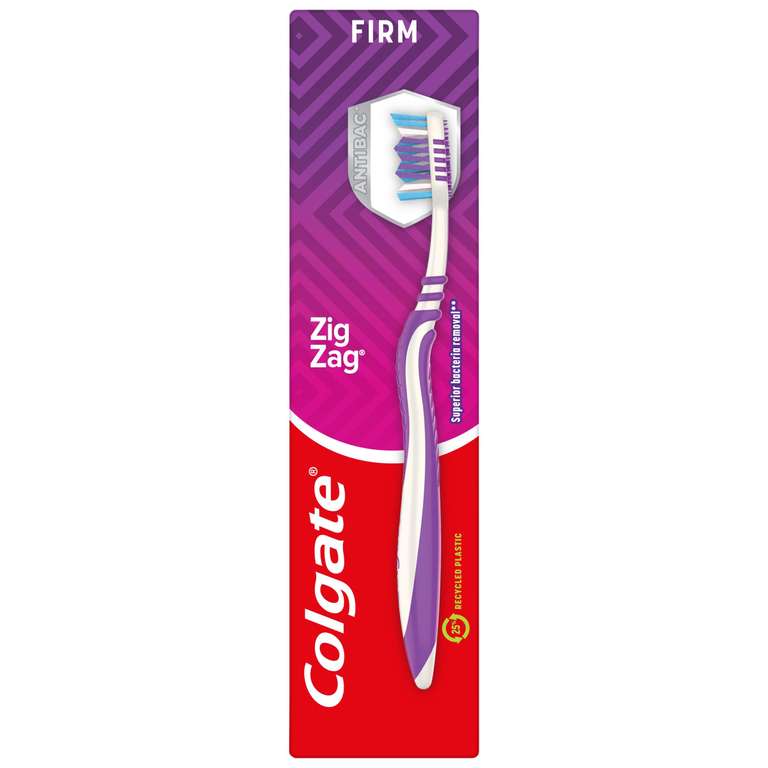 Colgate Zigzag Firm Bristles Manual Toothbrush x 3 - S&S £2.88