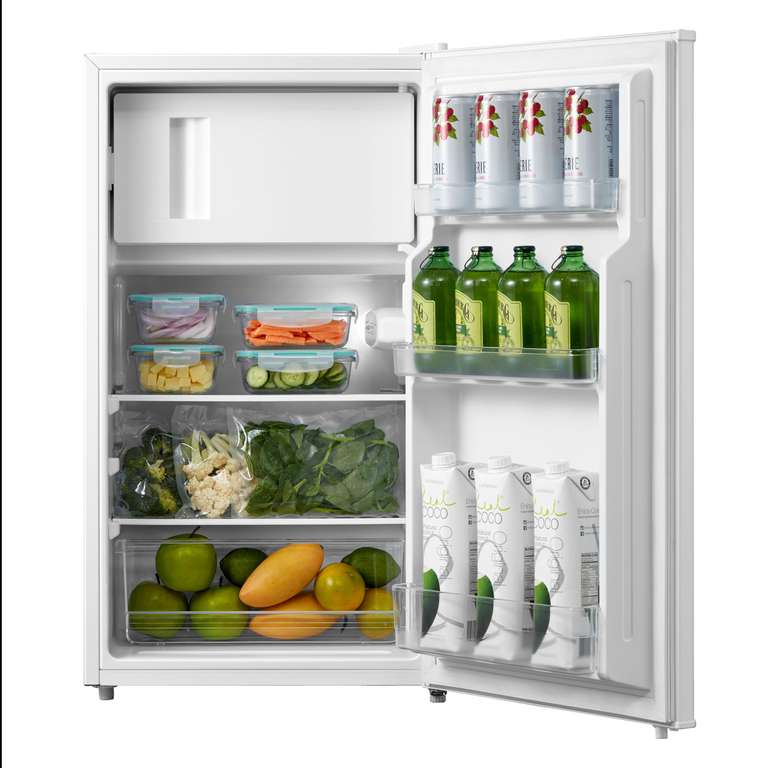 COMFEE' RCD80WH3UK(E) 80L Under Counter Fridge with 4 Star Ice Box, Inverter Compressor
