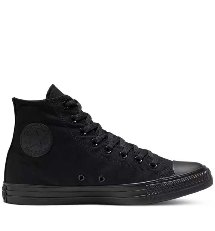 Converse All Star Unisex Chuck Taylor High Top Sneakers - Black Monochrome - Size 3-11- Free Delivery With Code