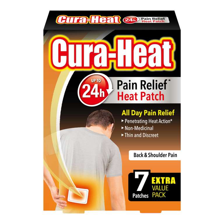 Cura-Heat Back and Shoulder Pain Heat Patch | 7 Patches w/voucher - £4.86 S&S