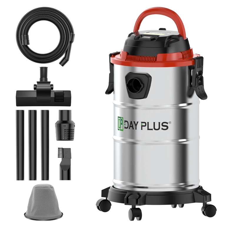 Day Plus - Heavy Duty Wet Dry Vacuum Cleaner, 1200W 20L @ Zhitaozhang Tool Store / UK stock