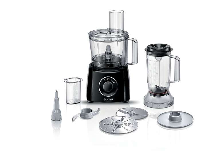 Deal: Bosch MultiTalent 3 MCM3201BGB 800W 2.3L Food Processor with 2 speeds, 1 litre blender and/Slicing/Grating/Beating attachments - Black