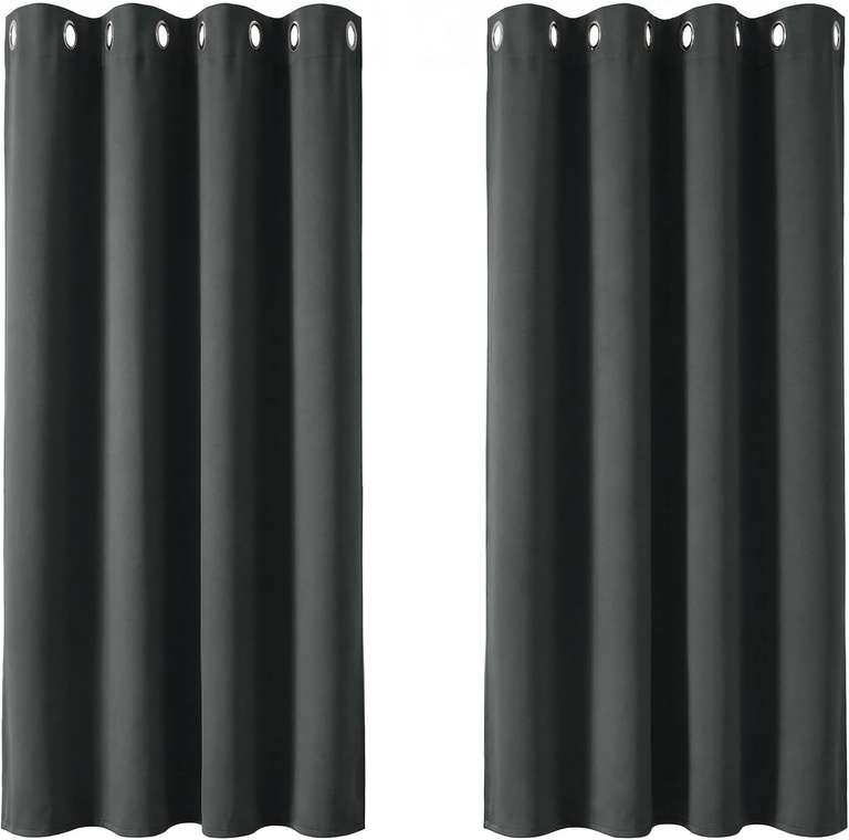 Deconovo Blackout Thermal Insulated Curtains 46"x54" Grey - Sold By Deconovo-Home FBA