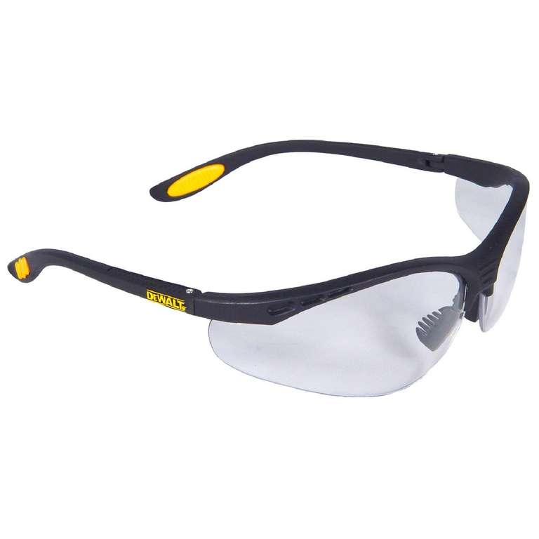 DeWalt Reinforcer Smoke Ploycarbon Safety Glasses - Black/Smoke, One Size