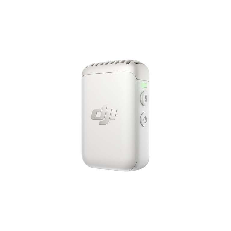 DJI Mic 2 Transmitter (Pearl White), Wireless Lavalier Microphone with Intelligent Noise Cancelling