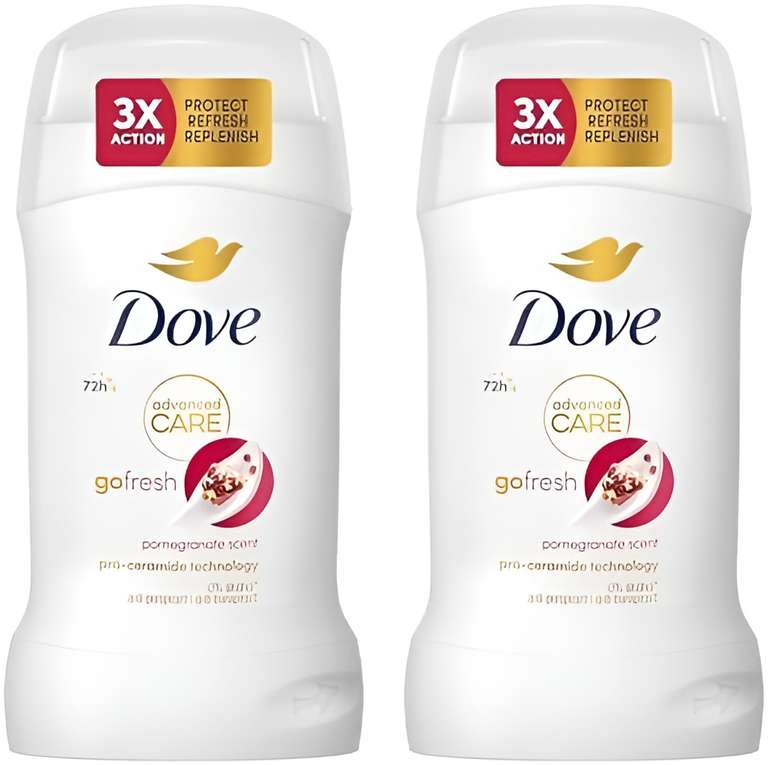 Dove Advanced Care Go Fresh Anti-Perspirant Women's Deodorant Stick - 2 x 50ml