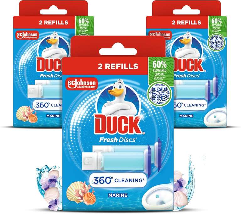 Duck Fresh Discs Toilet Cleaner Refill Twin Pack - Pack of 3