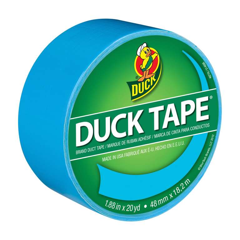 Duck Tape Solid Colours - 48mm x 18.2m - Black / Electric Blue
