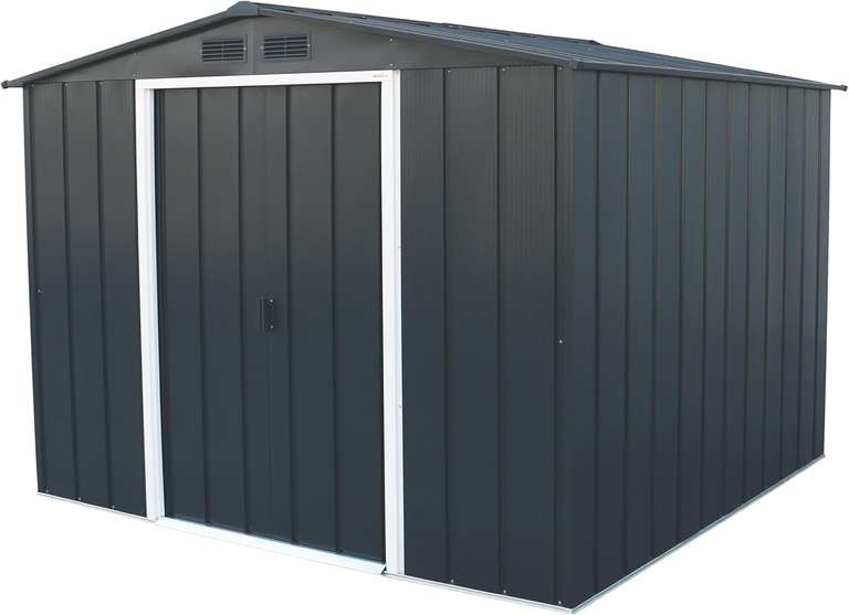 Duramax ECO 8 x 8 (6.35 m2) Metal Garden Storage Shed, Hot-Dipped Galvanized Metal