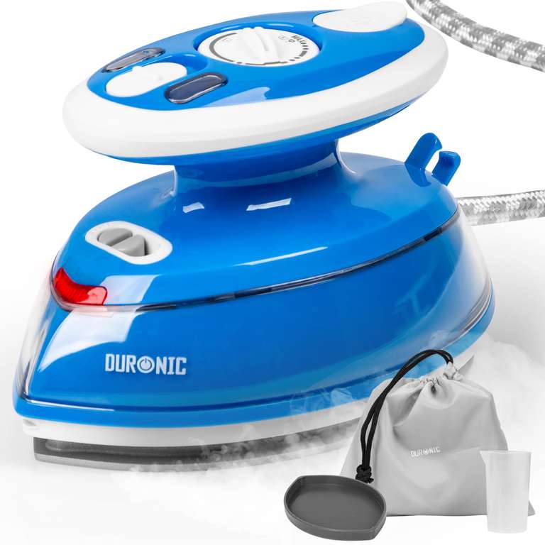 Duronic Travel Iron SI3 BE 400W Mini Iron with Dual Voltage, Variable Temperature Portable 35ml Blue - Sold by DURONIC / FBA