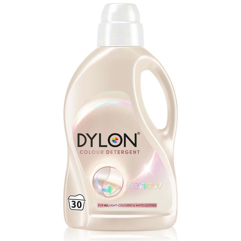 Dylon Light and White Detergent (30 WL) 1.5L, Liquid Laundry Detergent