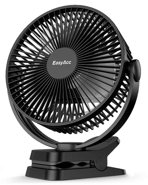 EasyAcc 10000mAh Portable Clip on Fan - Rechargeable