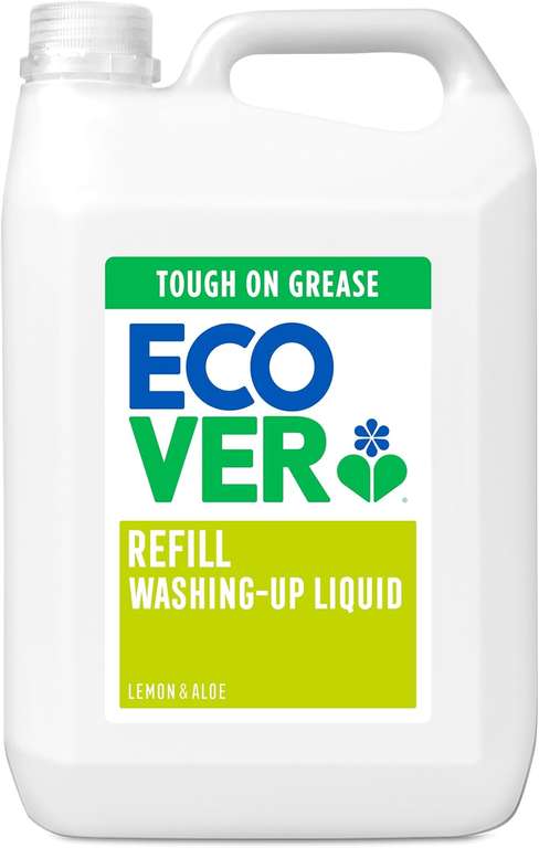 Ecover Washing Up Liquid Refill, Lemon & Aloe Vera, 5L x 4 (20L) - £31.60 S&S