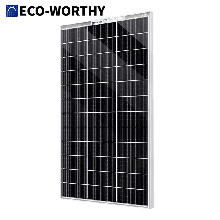ECO-WORTHY Solar Panel Bifacial 120W 12V Monocrystalline PV Module Power Charger for RV, Campervan - Sold by ECOWORTHY UK Store