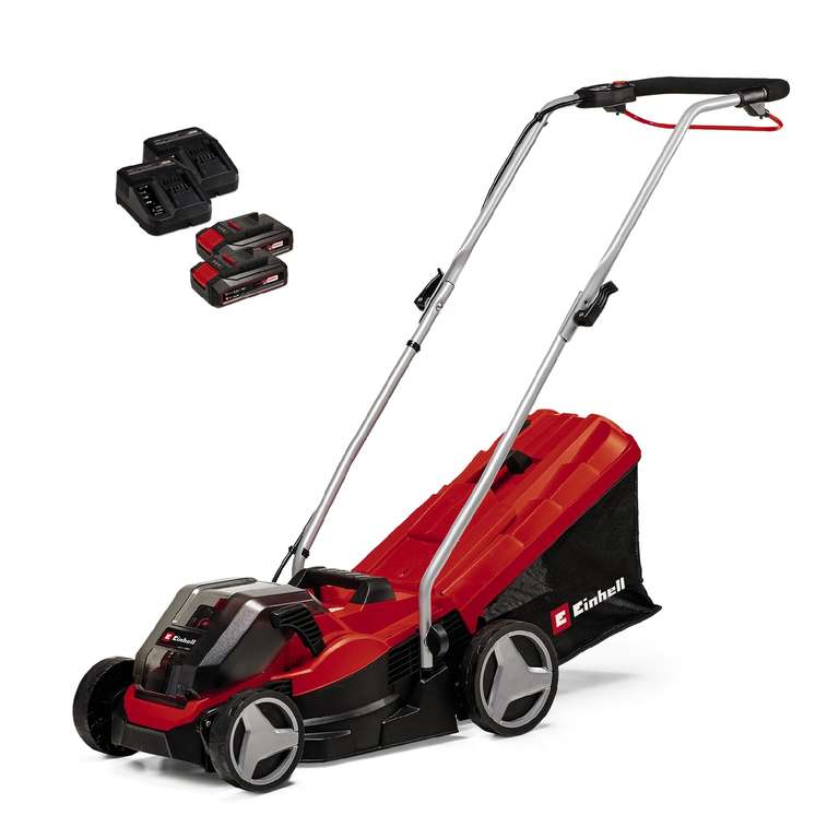 Einhell GE-CM 36/33 Li 36V Mower with Battery (x2) and Charger (x2) Power X-Change, 33cm Cutting Width - Sold/Shipped by Einhell Direct
