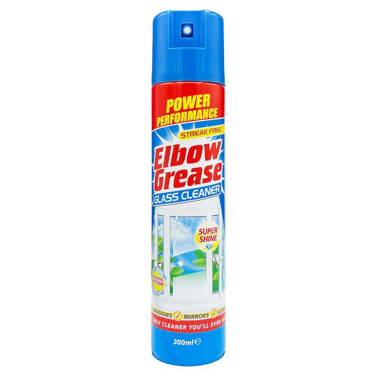 Elbow Grease Glass Cleaner Aerosol 300ml