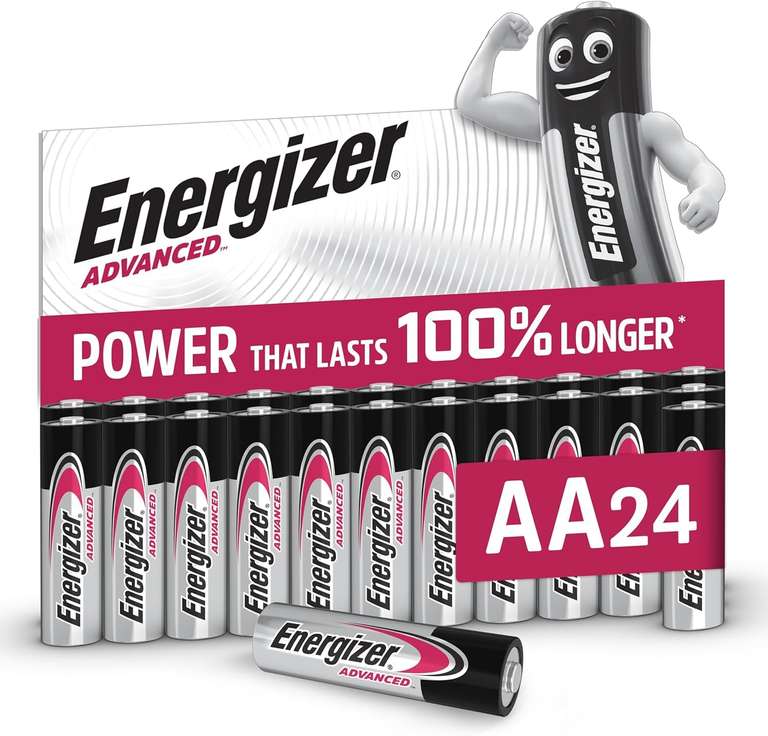 Energizer Advanced - AAA / AA Batteries (12 Pack) - Triple A Battery 1.5V - Up To 100% Longer Lasting