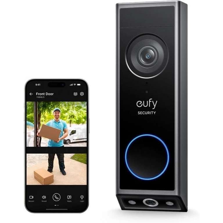 EUFY E340 Dual Camera Video Doorbell Refurbished - w/Code, Sold by Anker Refurbished Shop (UK Mainland)